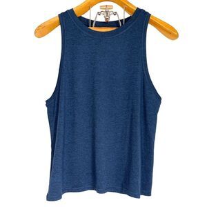 ATHLETA Uptempo Tank Skims Fit Heathered Blue Workout Gym Yoga Women Sz: M